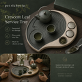 Petrichoria™ Crescent Leaf Service Tray — Contoured Tea Presentation Platform