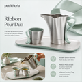 Petrichoria™ Ribbon Pour Duo — Sculpted Twin Serving Pitchers