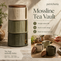 Petrichoria™ Mossline Tea Vault — Stackable Leaf Storage Columns
